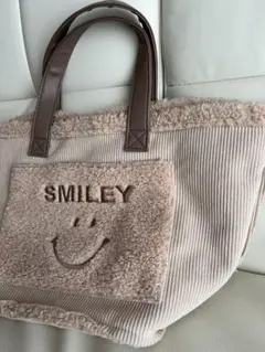 スマイリー刺繍トートバッグ