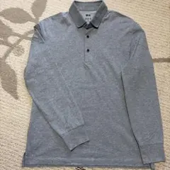 UNIQLO AIRism ポロシャツ 長袖 グレー M