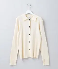 ＜6(ROKU)＞リブシャツカーディガン