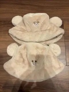 ディズニーランド ディズニー ファー 帽子 バケハ もこもこ 2点
