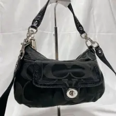COACH コーチ F18349 シグネチャー 2way バッグ ターンロック
