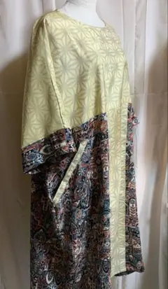 着物リメイク　コクーンワンピース　シルク