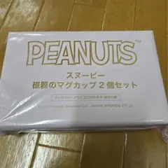 クックパッドプラス　2026冬号PEANUTS スヌーピー マグカップ2個セット