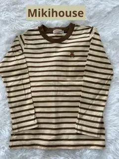 miki HOUSE ストライプTシャツ 110 (良好な状態)