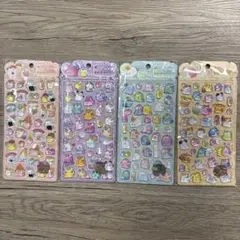 週末セール　オバケーヌ　うるちゅるポップシール　4枚ボンボンドロップ　立体シール