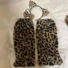 ヒョウ柄猫 コスプレ衣装 セット