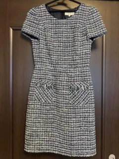 『美品』　Début de Fiore ツイード半袖ワンピース