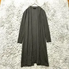【美品】7-IDconcept. ロングカーディガン サイズF カーキのサムネイル