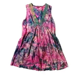 MALAIKA マライカ 絞り染め シルク　チュニック エスニック カラフル