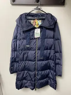 HERNO ヘルノ ネイビー 46 Aライン パデッドジャケット