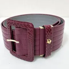 レア‼️Christian Dior　ベルト　サッシュベルト レザー ボルドー