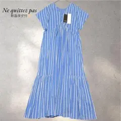 ⋆タグ付.*＊ヌキテパ 26SS ボイル ストライプ フレンチスリーブ ドレスのサムネイル