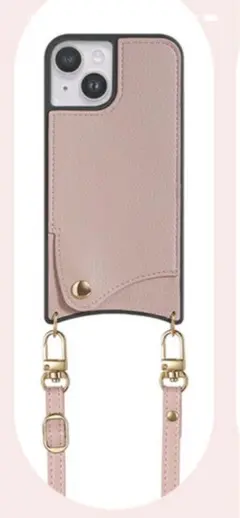 スマホショルダーストラップ付きケース ベージュ　iPhone11