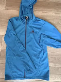adidas フード付き青アウター