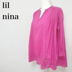〇 Lil nina トップス 長袖 無地 F カットソー