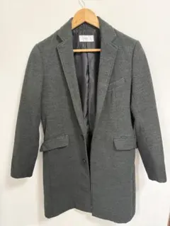 AZUL by moussy グレー チェスターコート