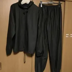 ブラック サウナスーツ ジャケットとパンツのセット(通販生活)Lサイズ