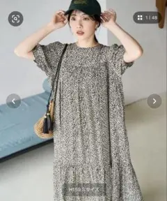 花柄 半袖 マキシワンピース　freak’s store