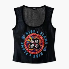 D&G レザー タンクトップ ヴィンテージ KISS ロゴ ブラックのサムネイル