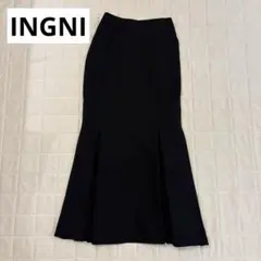 ✨美品✨INGNI イング　ブラック フレアスカート プリーツ切替のサムネイル