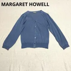 【MARGARET HOWELL】 コットンリネン　Vネック長袖カーディガンのサムネイル
