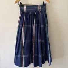 BEAMS BOYビッグタータンチェック　ロングスカート ブルーのサムネイル