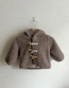 くま耳フード付きボアアウター 70