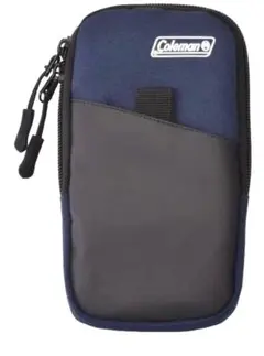 コールマン スマホ用ポーチ ネイビー　カラビナ付き