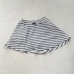 GAP KIDS ボーダー柄 インナーパンツ付きスカート Sサイズのサムネイル