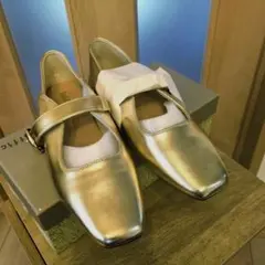 新品WA ORiental TRaffic柔らかストラップフラットパンプス 38