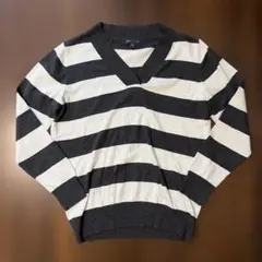 激レア】00s OLD GAP サーマル ボーダー ニット VネックY2K - メルカリ