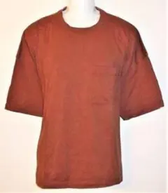 ブラウン 半袖 Tシャツ ポケット付き