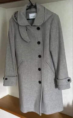 URBAN RESEARCH DOORS フード付きロングコート グレー