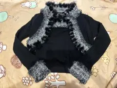 CECIL McBEE アンサンブル ツイード ラメ ブラック