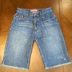平成レトロ　ANGELBLUE　デニムハーフパンツ160