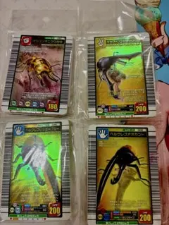 現状品 当時物 ムシキング オウゴンオニクワガタ 2004セカンド+6枚
