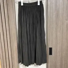 L*u様 ダークグレー プリーツスカート XS