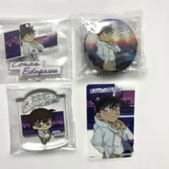 セガラッキーくじ　名探偵コナン　江戸川コナン　アクリルキーホルダー　缶バッジ他