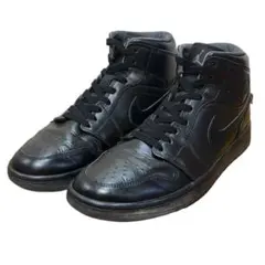 つ*む様 人気！ナイキ エア ジョーダン 1 MID 26/us8オールブラック