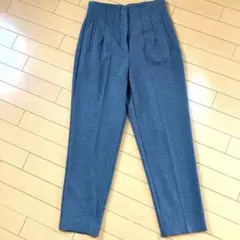ZARA グレー スラックス ハイウェスト　M