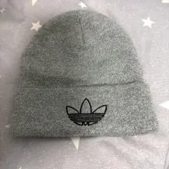 adidas グレー ニット帽