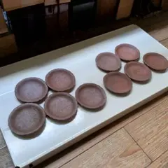 整理Ｎｏ．1 備前焼　せんべい皿 10枚セットのサムネイル
