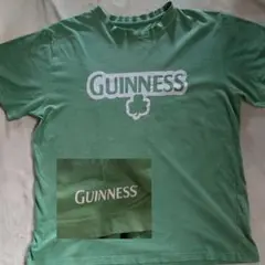 【激レア】00s ギネスビール プロモ Tシャツ XL 緑 アウトラインロゴ