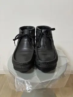 クラークス　ワラビーブーツゴアテックス　 黒レザー　8.5 26.5