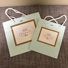 TOCCA ショップ袋 2枚セット ミントグリーン