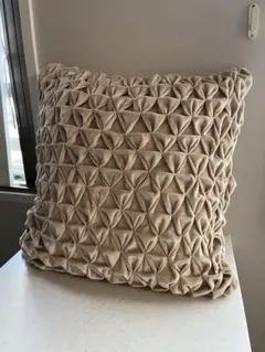 Francfranc高級ベルベットクッションカバー　ベージュ