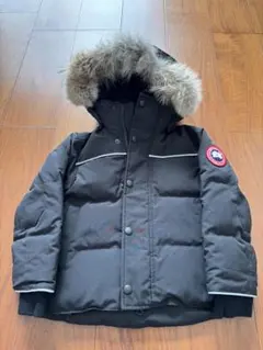 カナダグース　Canada Gooseファー付きダウン　ブラック　キッズ