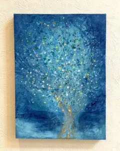 油絵 油彩 油彩画 絵画 アートパネル【青いかすみ草】 油絵 油彩 油彩画 絵画 アートパネル【青いかすみ草】 - メルカリ