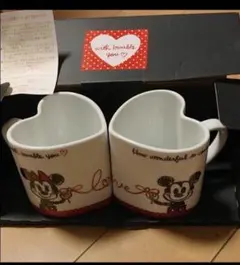 Disney❤️ミッキー＆ミニーペアハートマグ