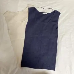 GU リブニットタンクトップ